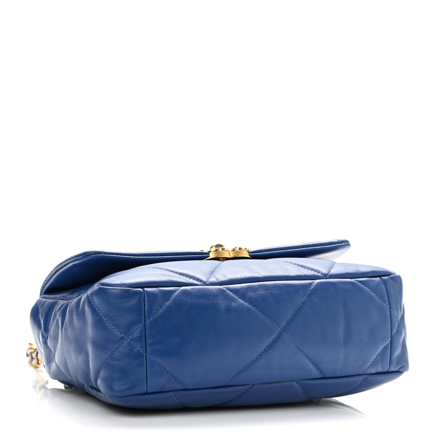 Goatskin Quilted Medium Chanel 19 Flap Dark Blue