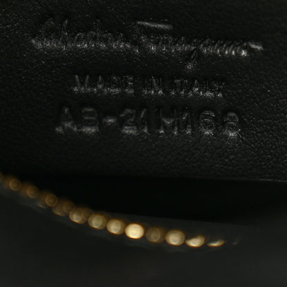 Salvatore Ferragamo Calfskin Quilted Gancini Flap Bag Black 7 of 11