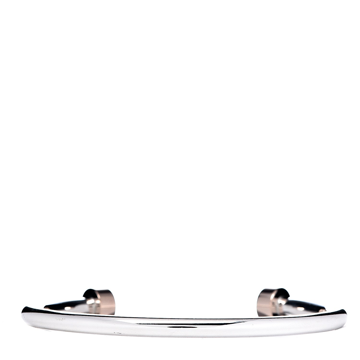 Tiffany Sterling Silver Rubedo Return to Tiffany Narrow Circle Edge Cuff Bracelet 3 of 5