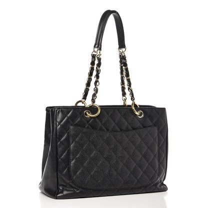 Chanel Caviar Quilted Grand Shopping Tote GST Black 3 of 13