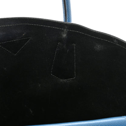 Prada Saffiano Cuir Medium Double Bag Cobalto 11 of 17