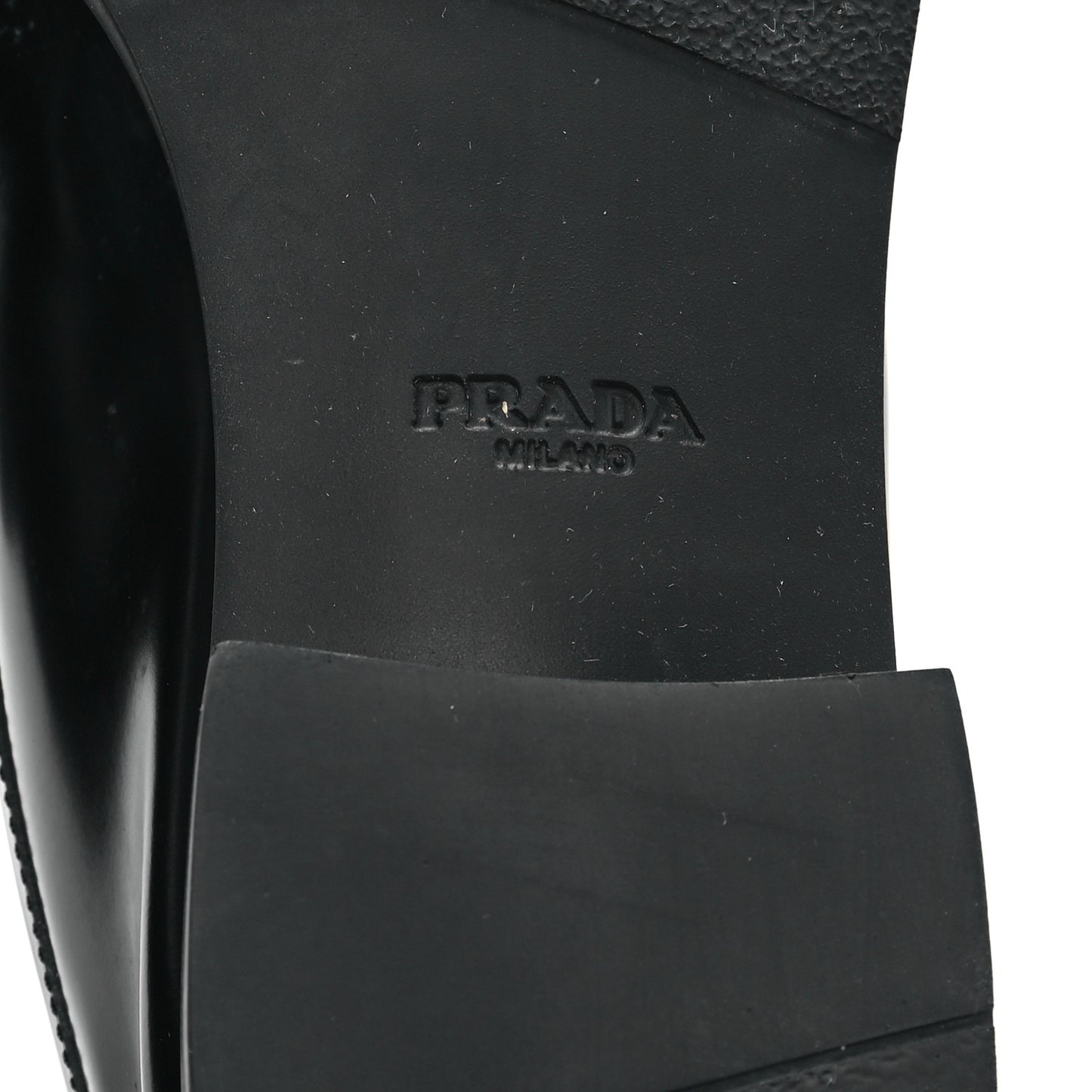 Spazzolato Metal Triangle Logo 20mm Loafers 39.5 Black