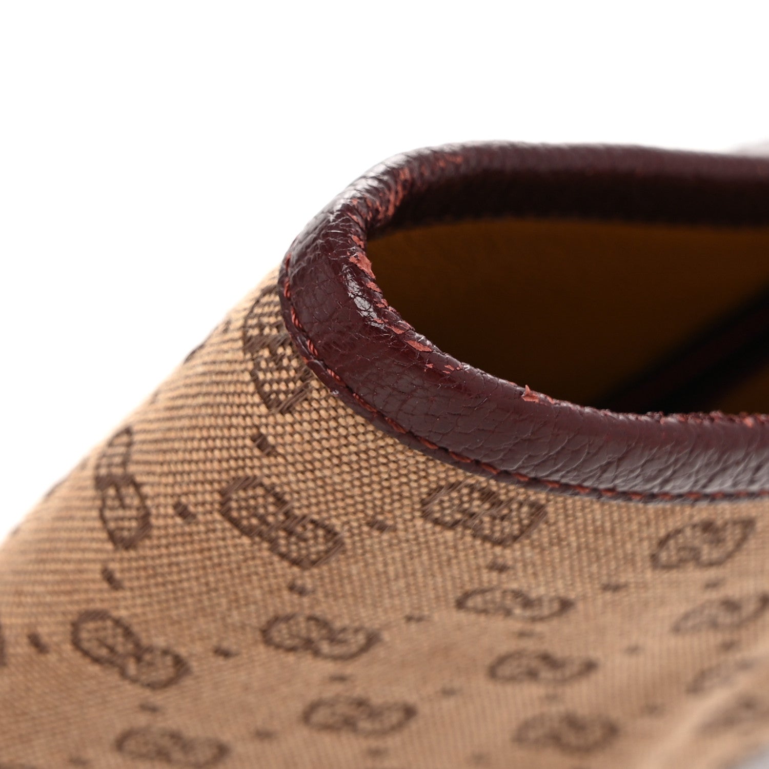 Gucci Monogram GG Mignon Quentin Granada Kid Ankle Boots 37.5 Vintage Bordeaux Dusty Brown 11 of 11