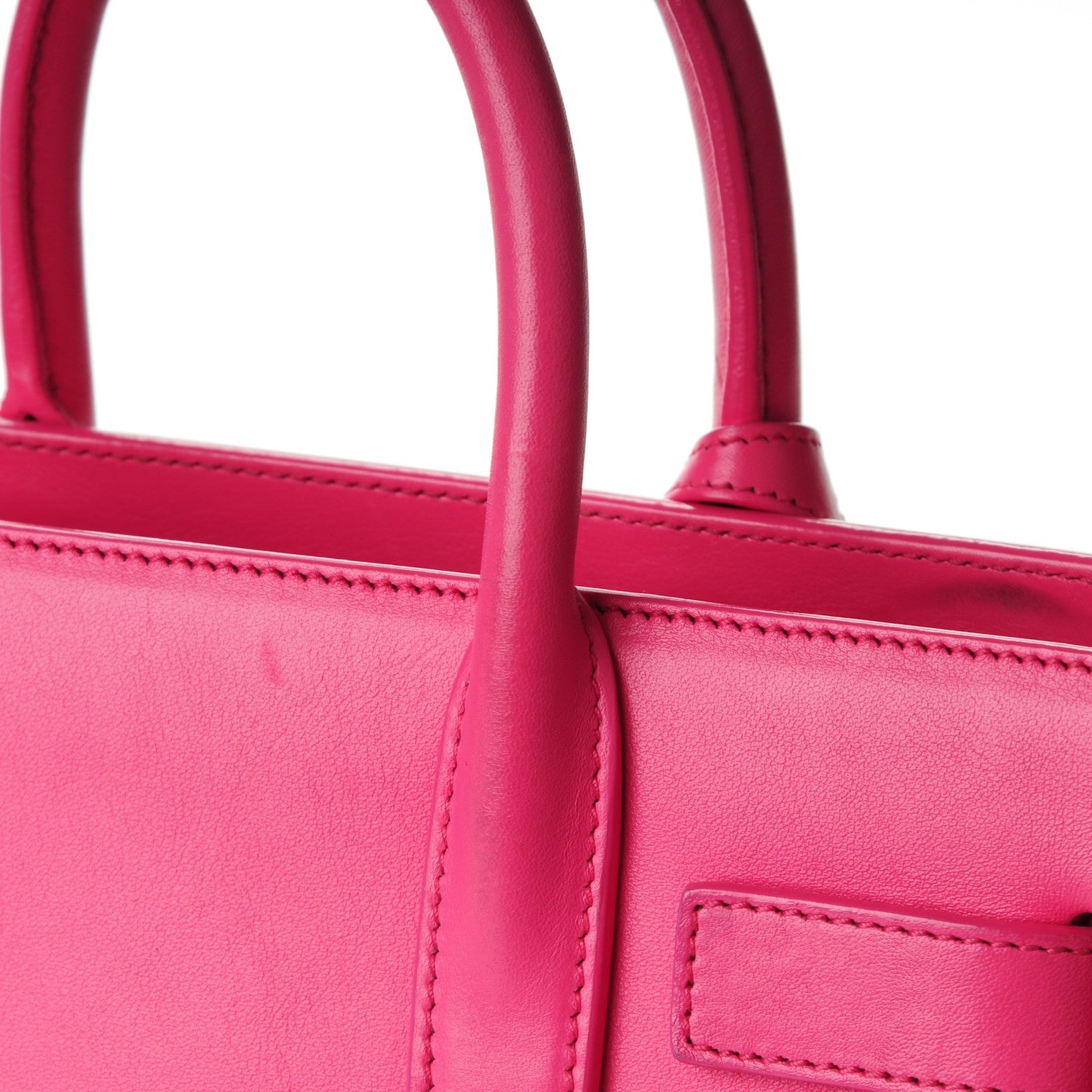 Saint Laurent Calfskin Nano Sac De Jour Lipstick Fuchsia 11 of 12