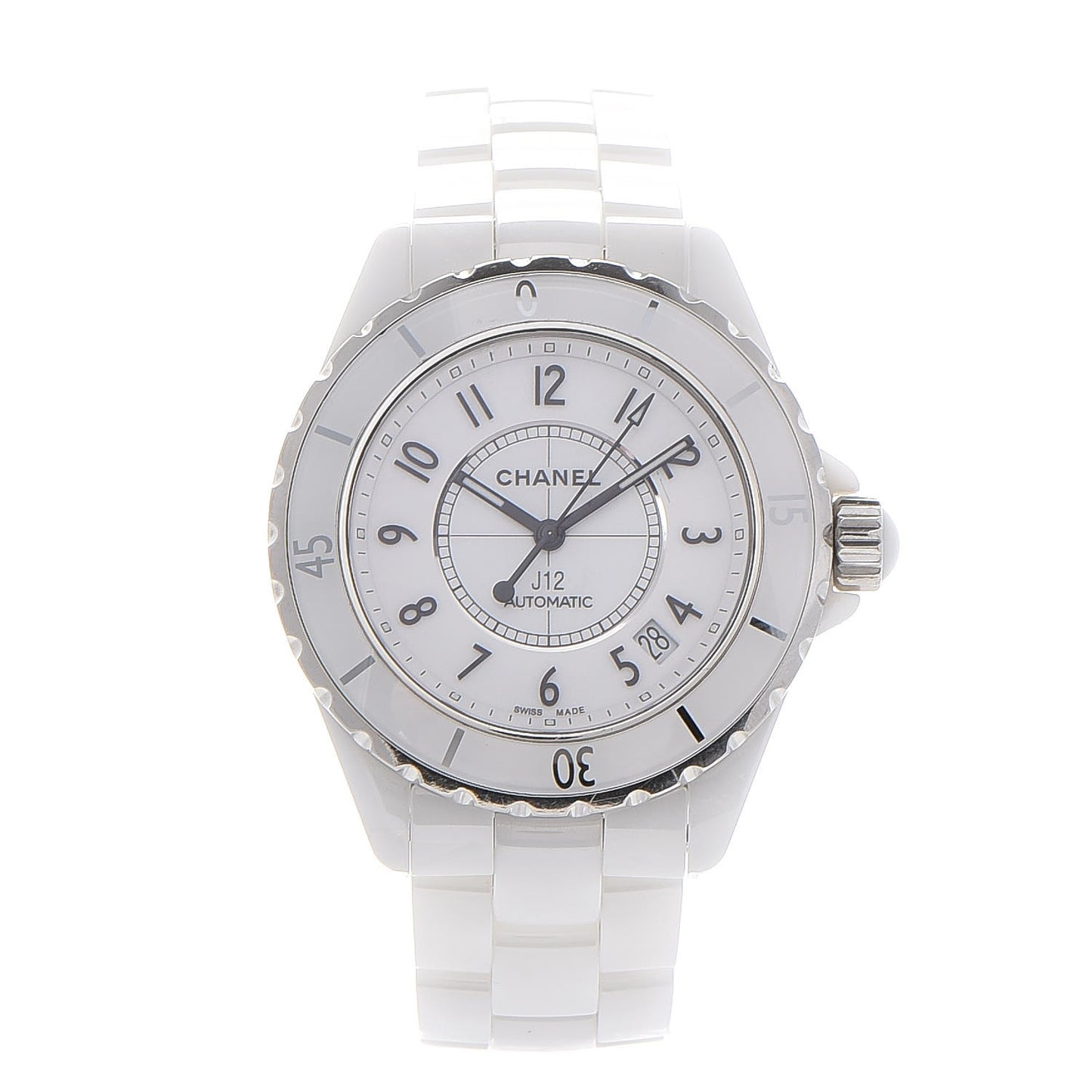Stainless Steel Ceramic 38mm J12 Automatic Watch White