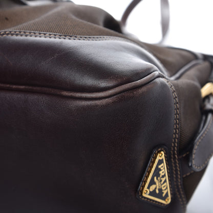 Prada Jacquard Logo Shopping Satchel Brown 13 of 14