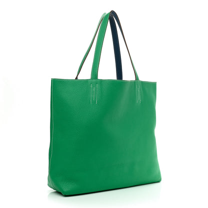 Hermes Taurillon Clemence Double Sens 36 Reversible Tote Menthe Colvert 4 of 15