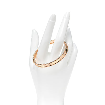 Van Cleef & Arpels 18K Rose Gold Perlee Signature Bangle Bracelet M 2 of 7