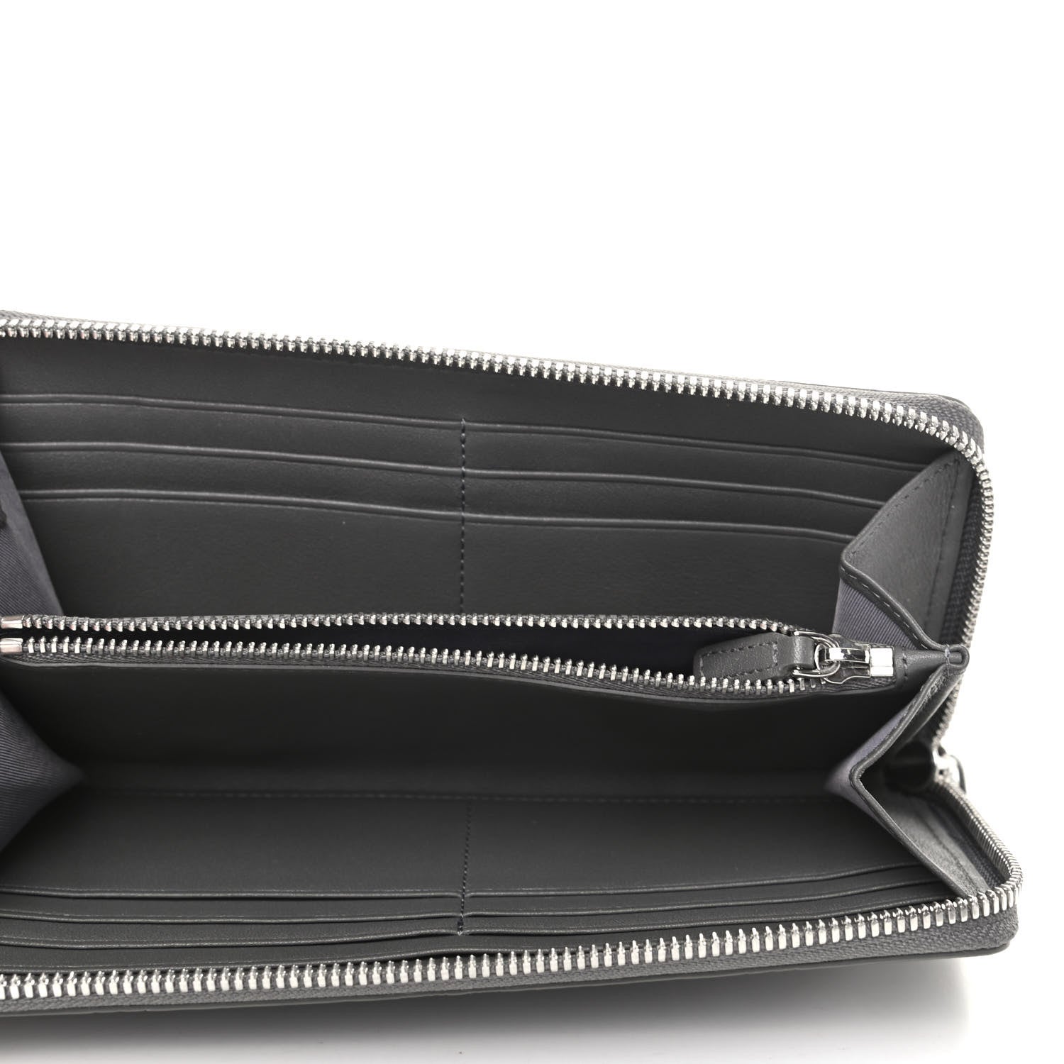 MCM Calfskin Ottomar Monogram Klara Zip Wallet Grey 5 of 7