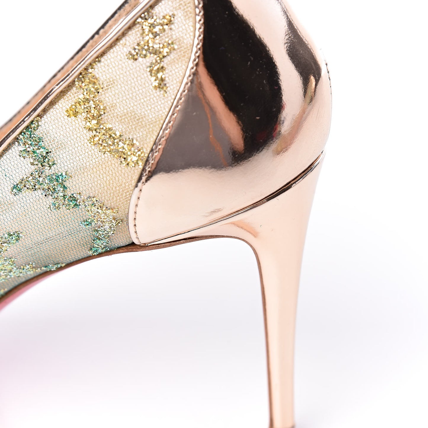 Metallic Rete Lace Chantilly 554 85 Pumps 38.5 Blush Multicolor