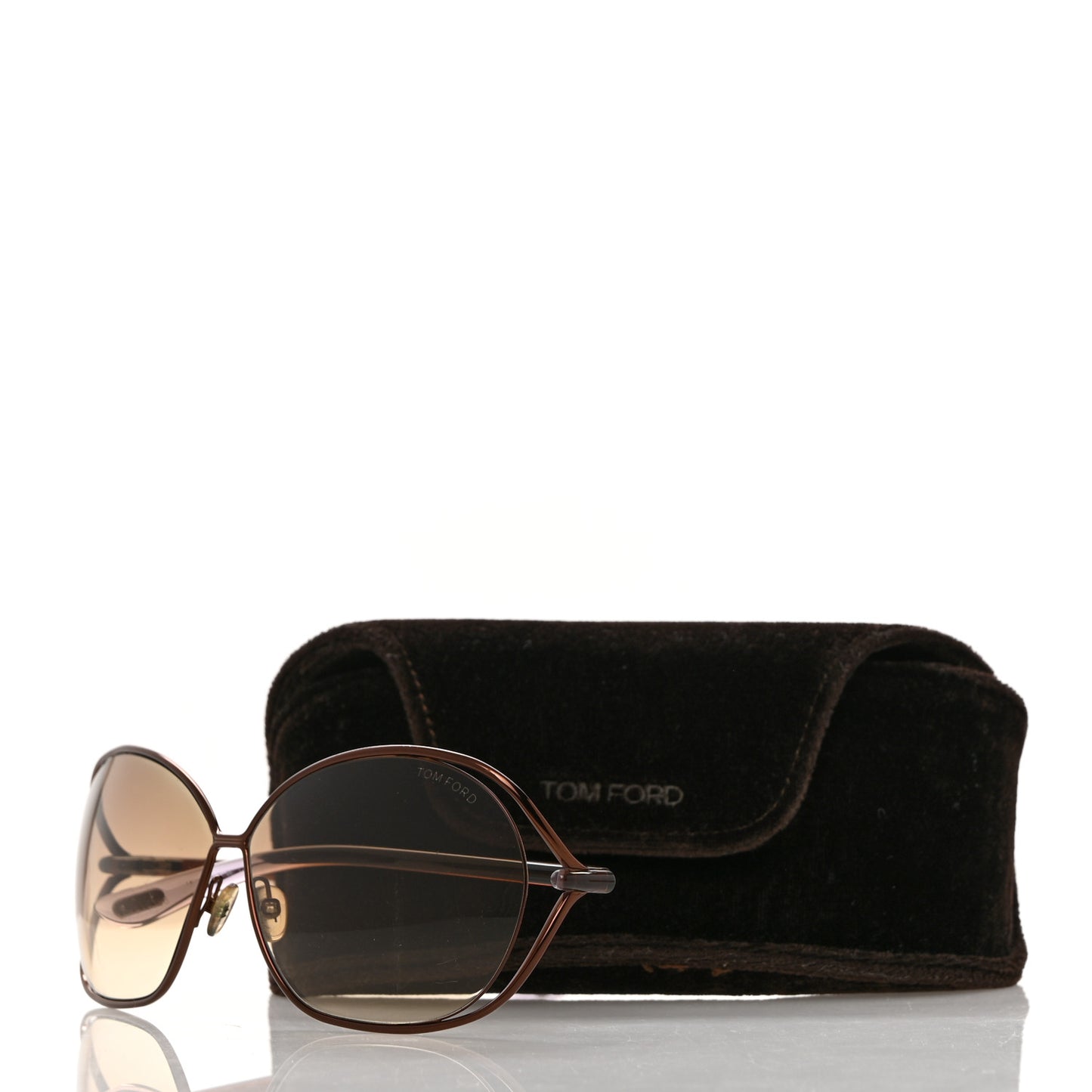 Carla Soft Square Sunglasses TF157 Dark Brown