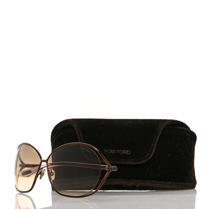 Tom Ford Carla Soft Square Sunglasses TF157 Dark Brown 9 of 9