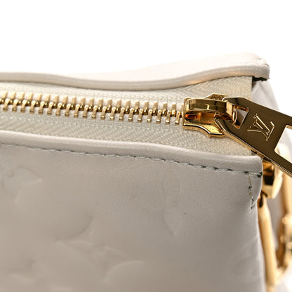 Louis Vuitton Lambskin Embossed Monogram Coussin PM Cream 11 of 12
