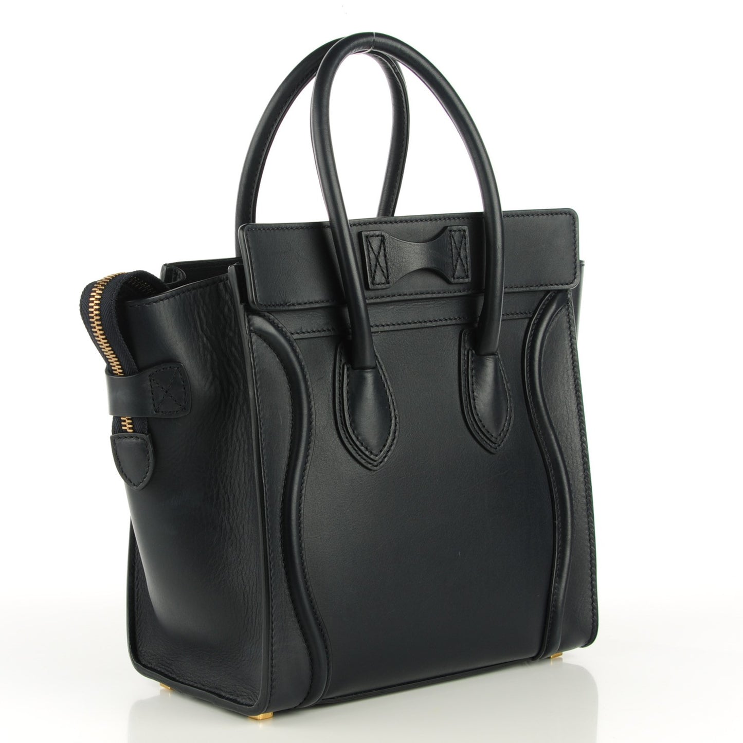 Smooth Calfskin Micro Luggage Navy Blue