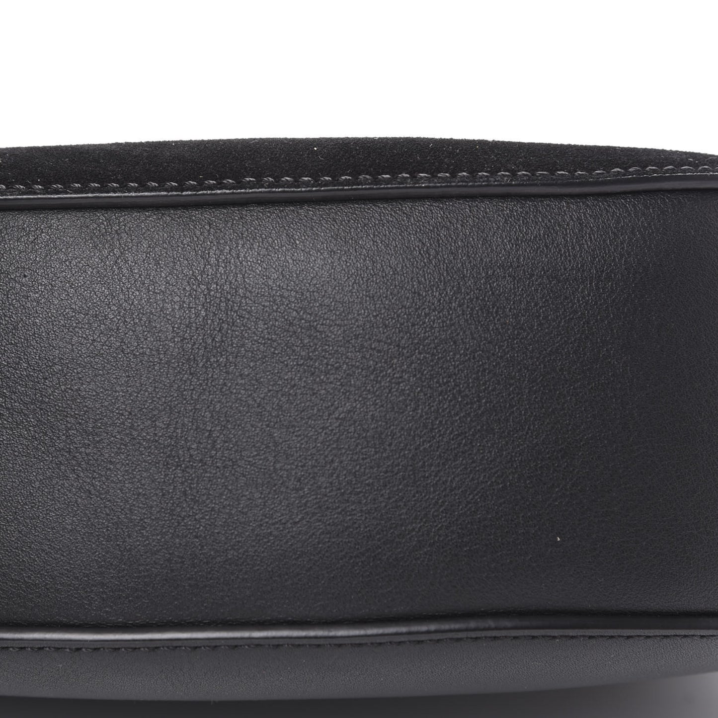 Suede Calfskin Mini Drew Shoulder Bag Black