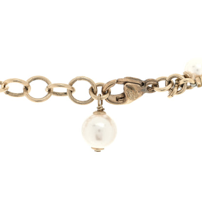 Chanel Metal Glass Swirling Pearls Necklace Gold 4 of 4