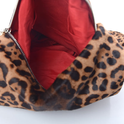 Christian Louboutin Pony Hair Leopard Print Medium Marianna Rider Hobo 5 of 8