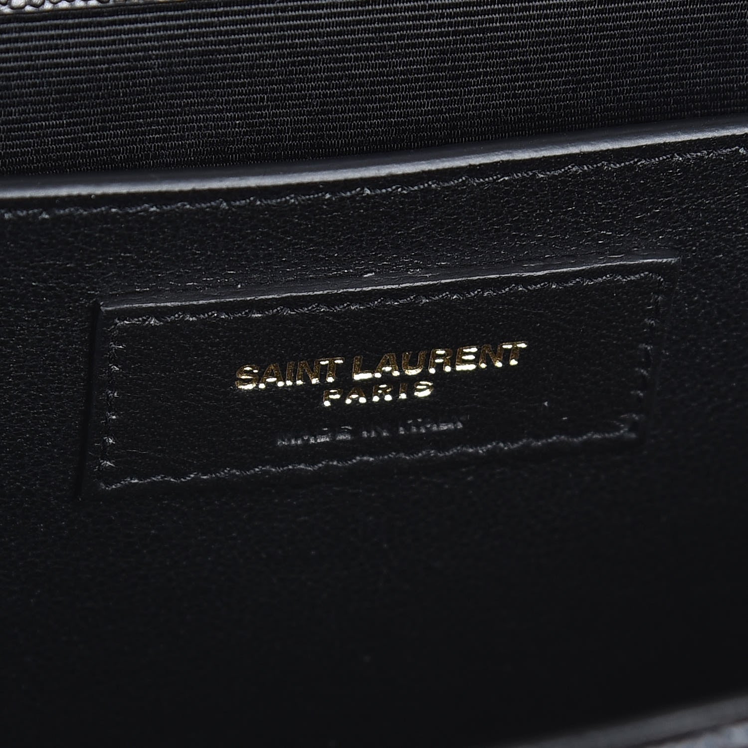 Saint Laurent Grain De Poudre Textured Mixed Matelasse Triquilt Medium Monogram Satchel Black 7 of 8
