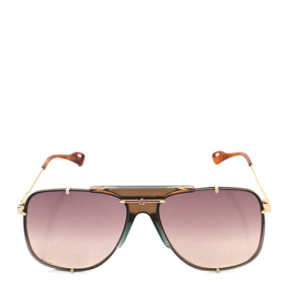 Gucci Metal Square Frame Sunglasses GG0739S Brown 2 of 8