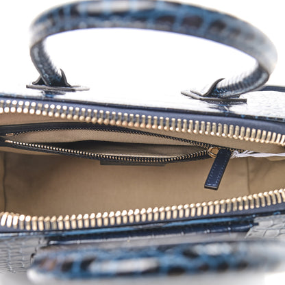 Givenchy Calfskin Crocodile Embossed Small Antigona Navy 5 of 9
