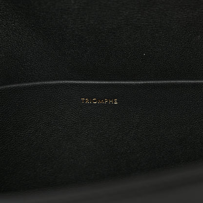 Celine Shiny Calfskin Triomphe Shoulder Bag Black 7 of 12