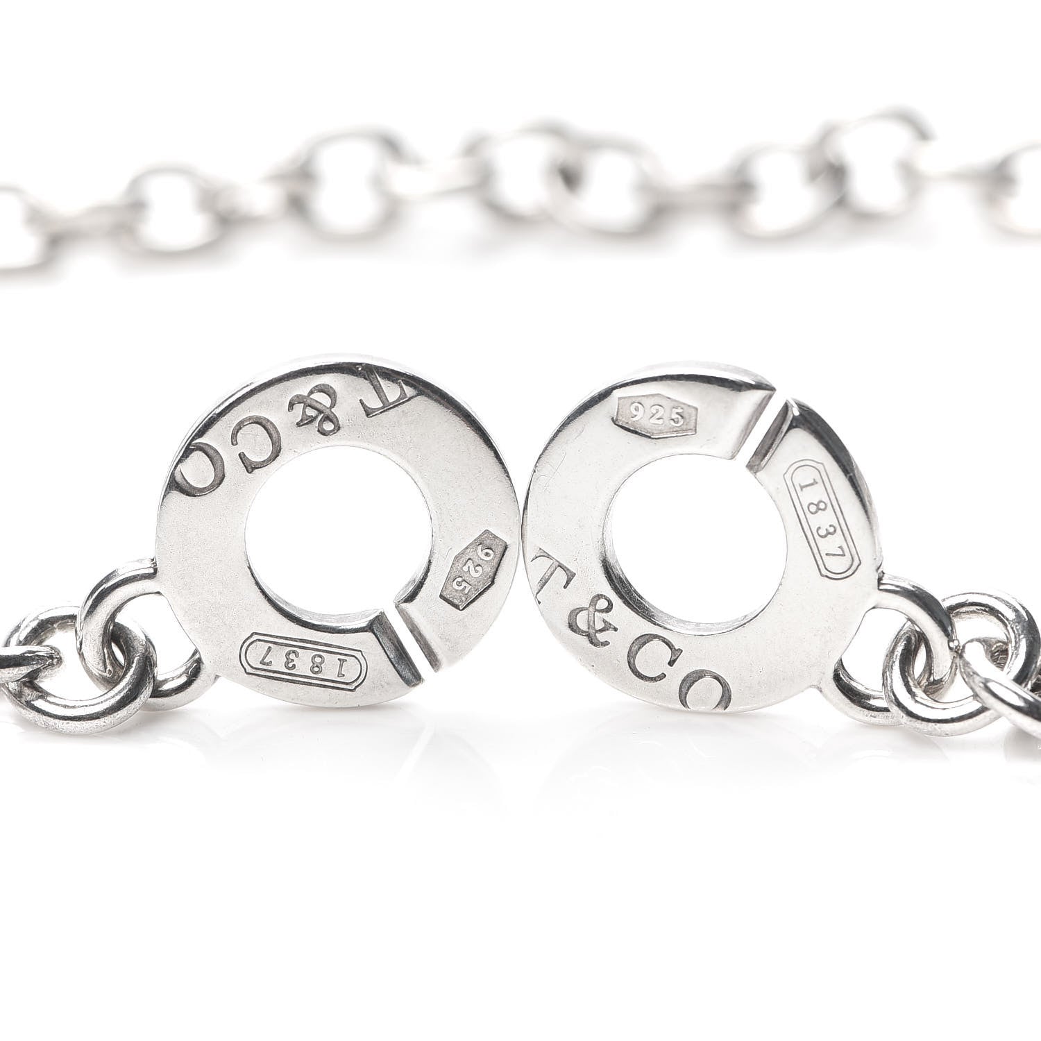 Tiffany Sterling Silver 1837 Circle Clasp Necklace 4 of 4