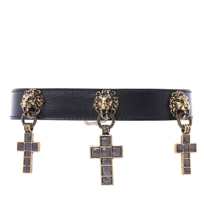 Gucci Calfskin Cross Choker Black 1 of 8