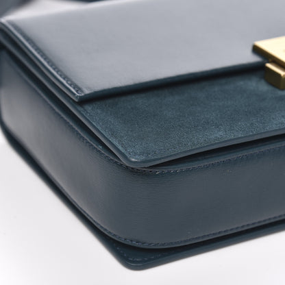 Saint Laurent Smooth Calfskin Suede Medium Bellechasse Dark Turquoise 8 of 9