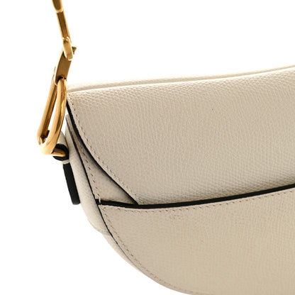 Christian Dior Grained Calfskin Mini Saddle Bag White 12 of 13