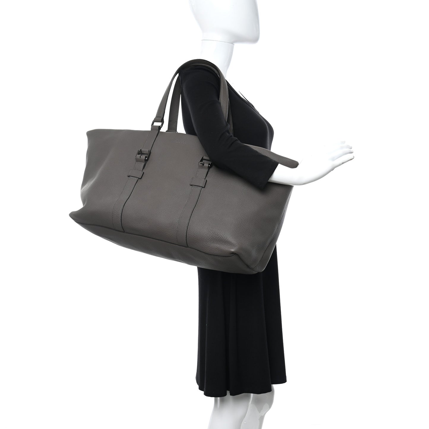 Pebbled Calfskin Carry On Duffle Grey