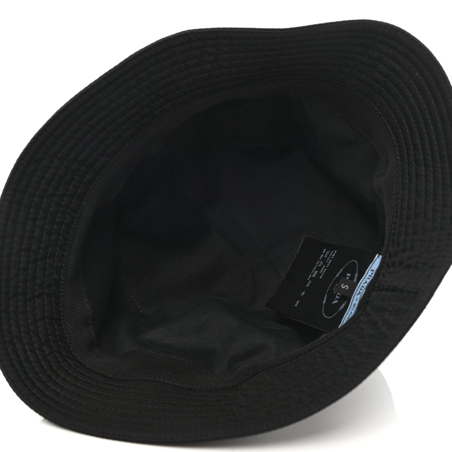 Re-Nylon Metal Triangle Logo Womens Bucket Hat S Black