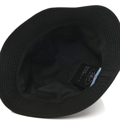 Prada Re-Nylon Metal Triangle Logo Womens Bucket Hat S Black 7 of 8