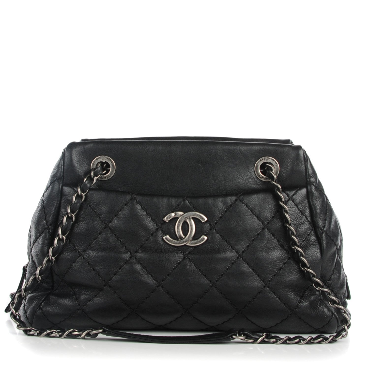 Chanel Calfskin Quilted Small Stitch It Tote Black 1 of 7