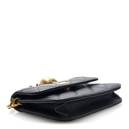 Chanel Lambskin Quilted Pearl Crush Flap With Chain Black 4 of 11