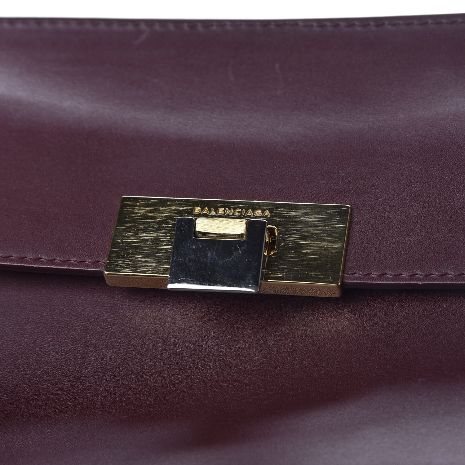 Balenciaga Veau Le Dix Clutch Aubergine 9 of 9