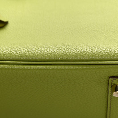 Hermes Togo Birkin 30 Vert Anis 12 of 14