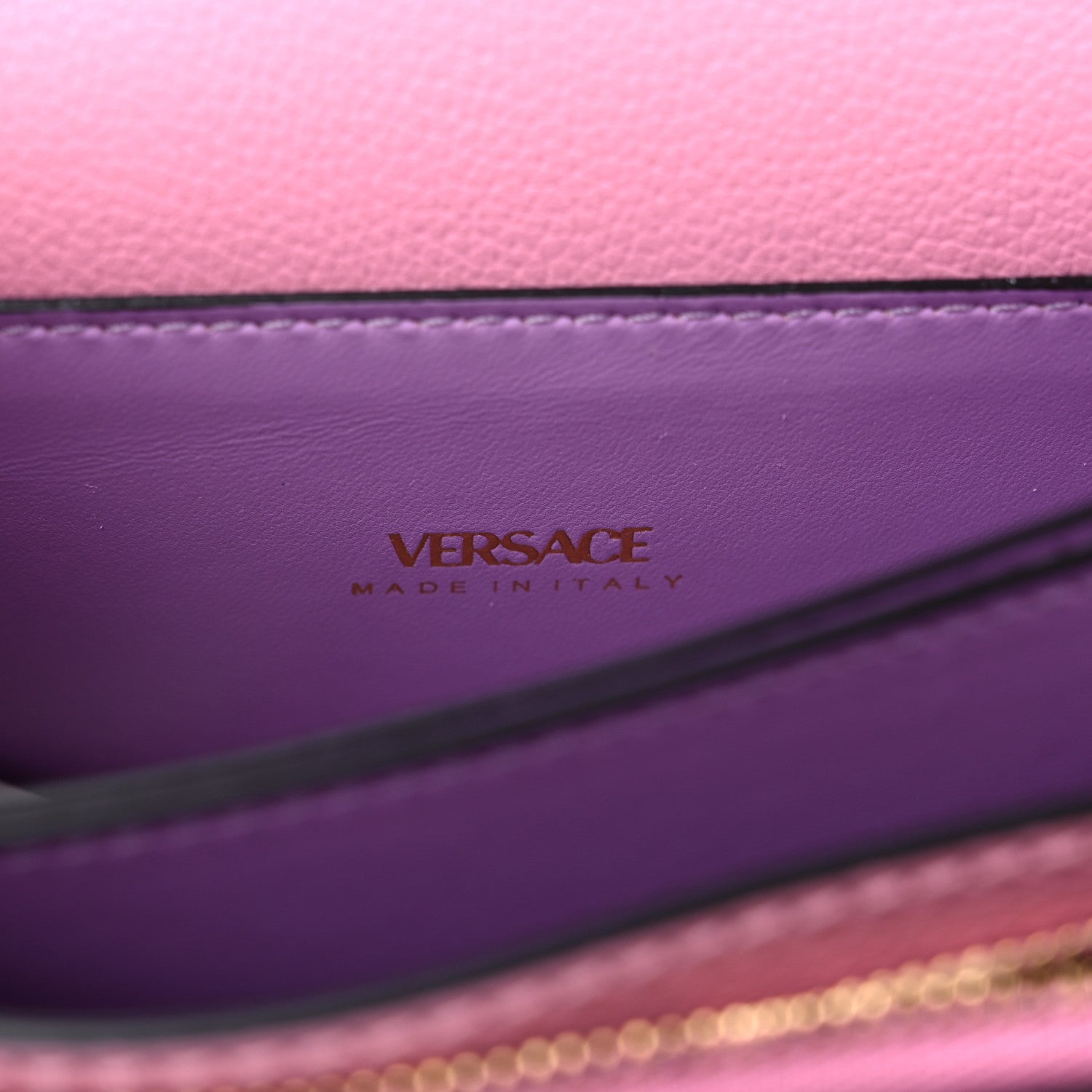 Versace Grained Calfskin La Medusa Shoulder Bag Pink 6 of 10