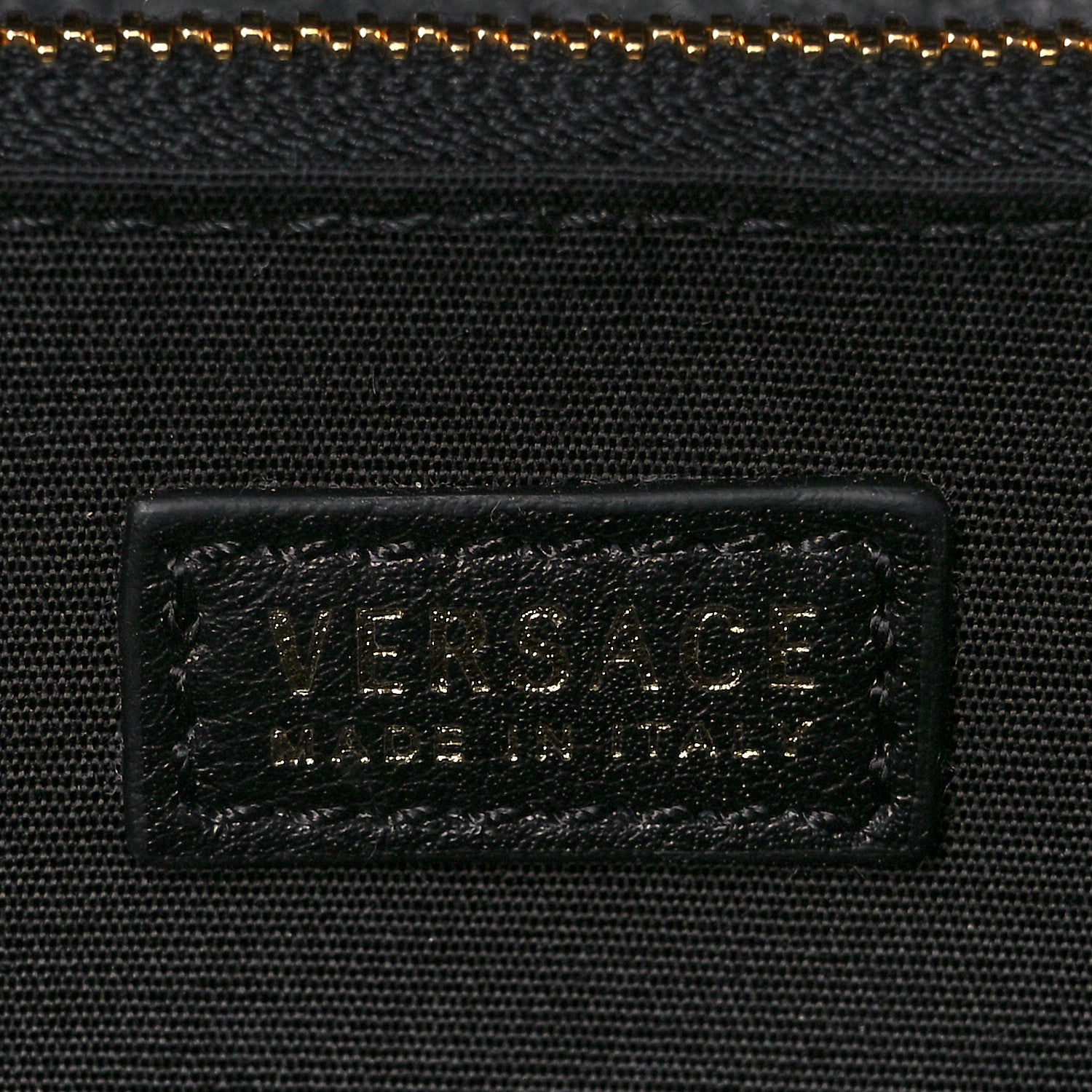 Versace Grained Calfskin Virtus Wallet On Chain Black 5 of 8