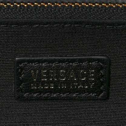 Versace Grained Calfskin Virtus Wallet On Chain Black 5 of 8