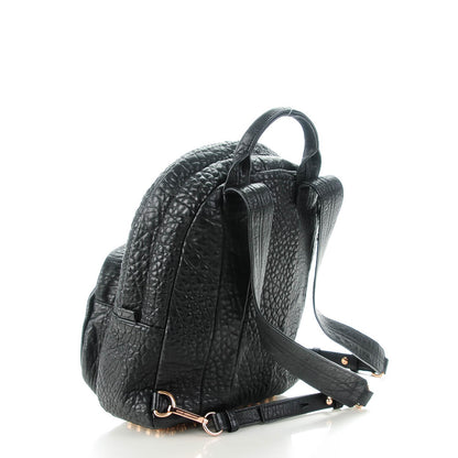 Alexander Wang Pebbled Lambskin Dumbo Backpack Black Rose Gold Hardware 3 of 7