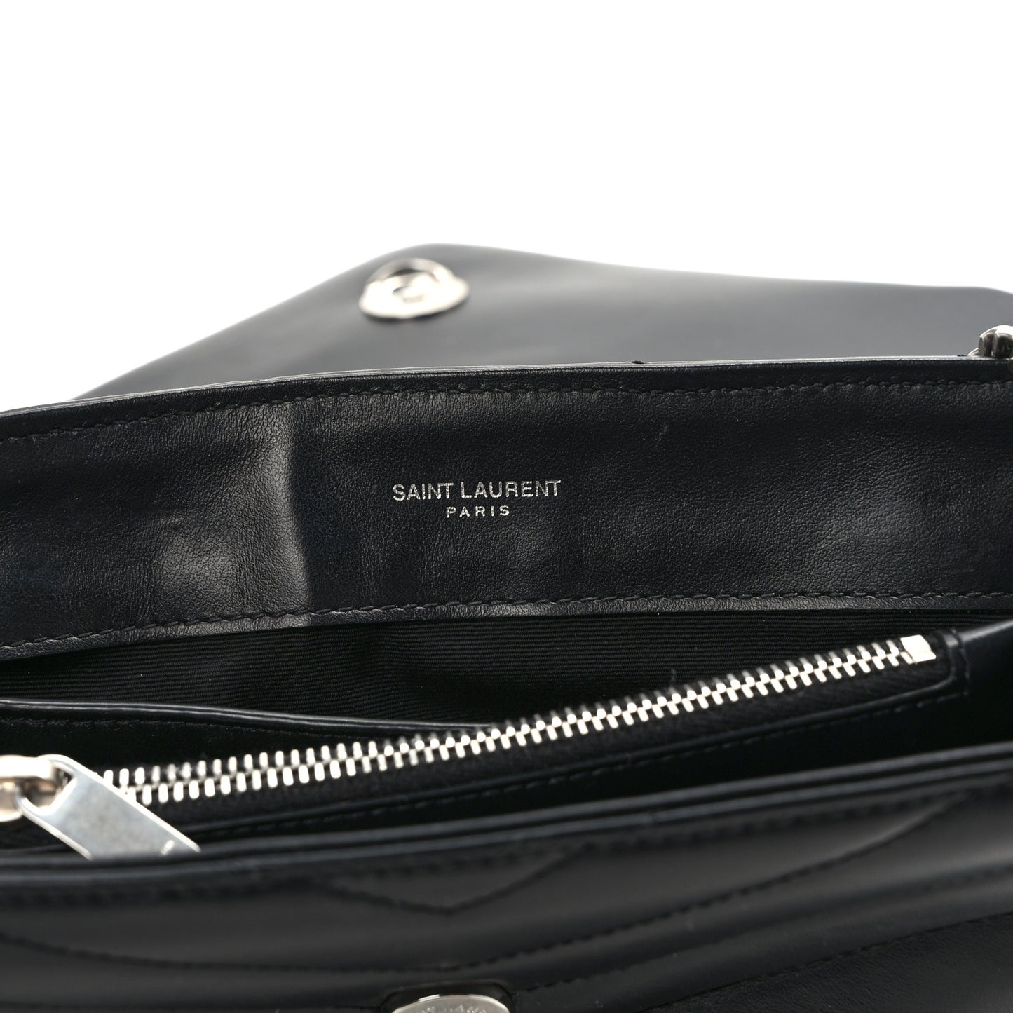 Calfskin Y Quilted Monogram Small Loulou Chain Satchel Black