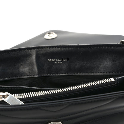 Saint Laurent Calfskin Y Quilted Monogram Small Loulou Chain Satchel Black 7 of 15