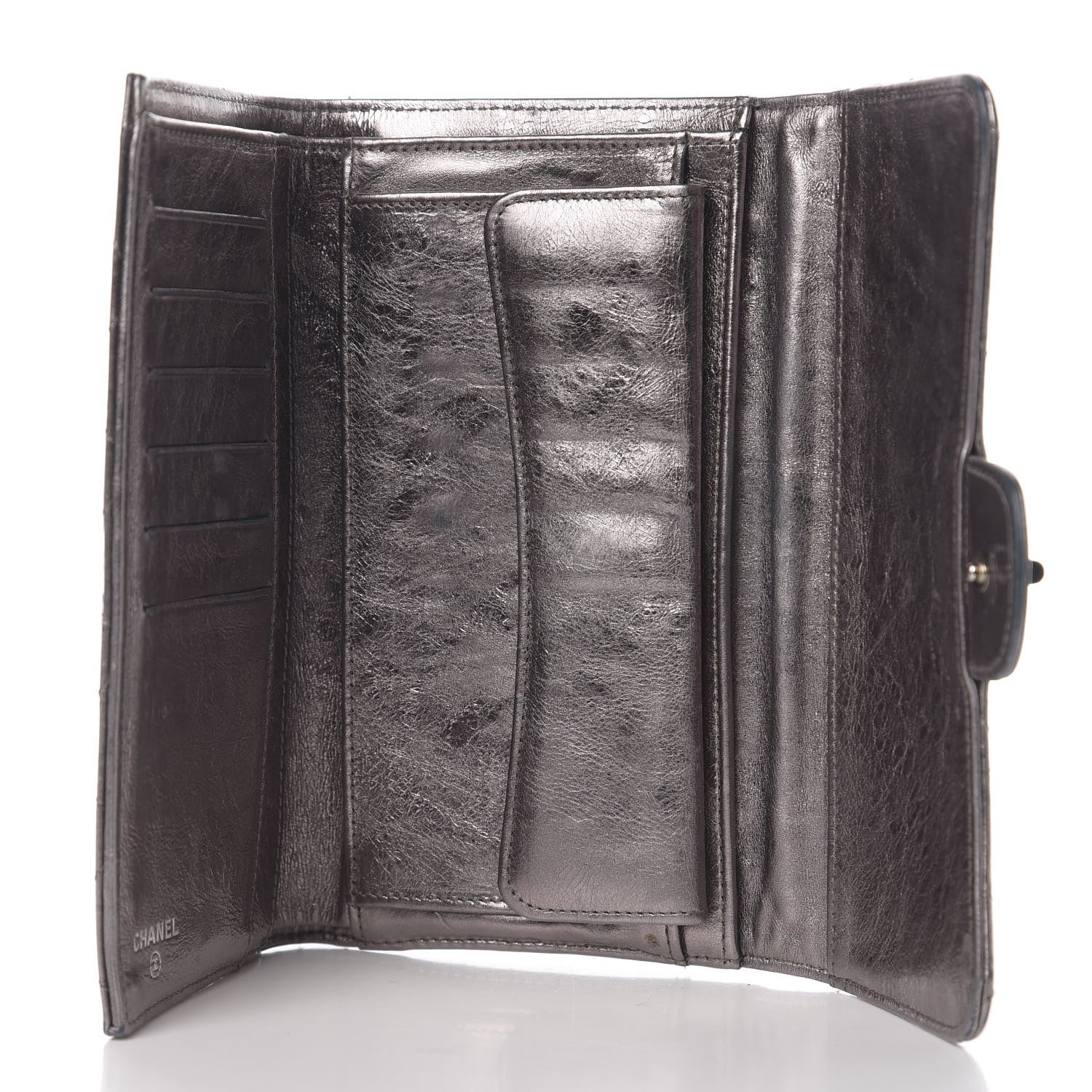 Chanel Metallic Aged Calfskin Quilted Reissue Long Flap Wallet 4 of 9