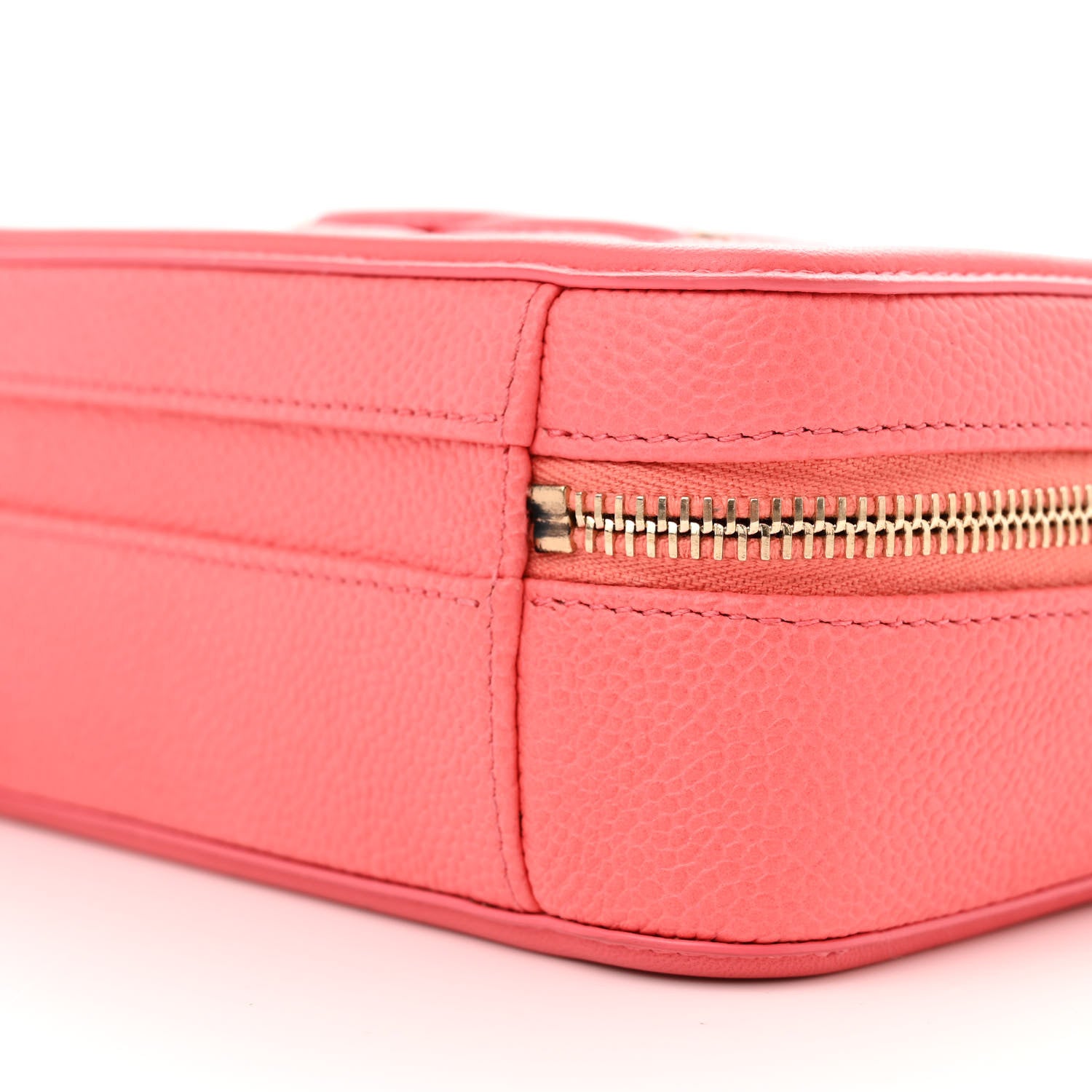 Chanel Caviar Quilted Small CC Filigree Vanity Case Coral 10 of 10