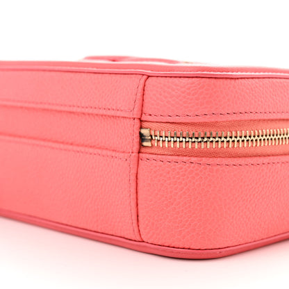 Chanel Caviar Quilted Small CC Filigree Vanity Case Coral 10 of 10