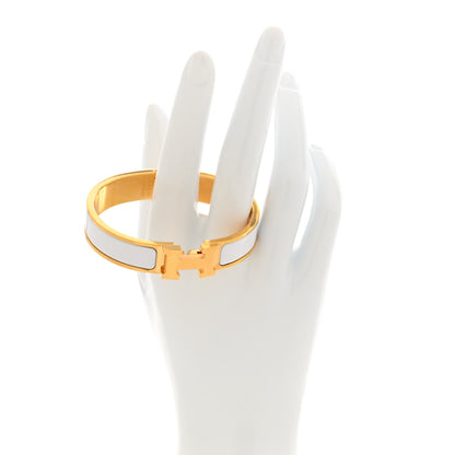 Hermes Enamel Narrow Clic Clac H Bracelet PM White 2 of 5
