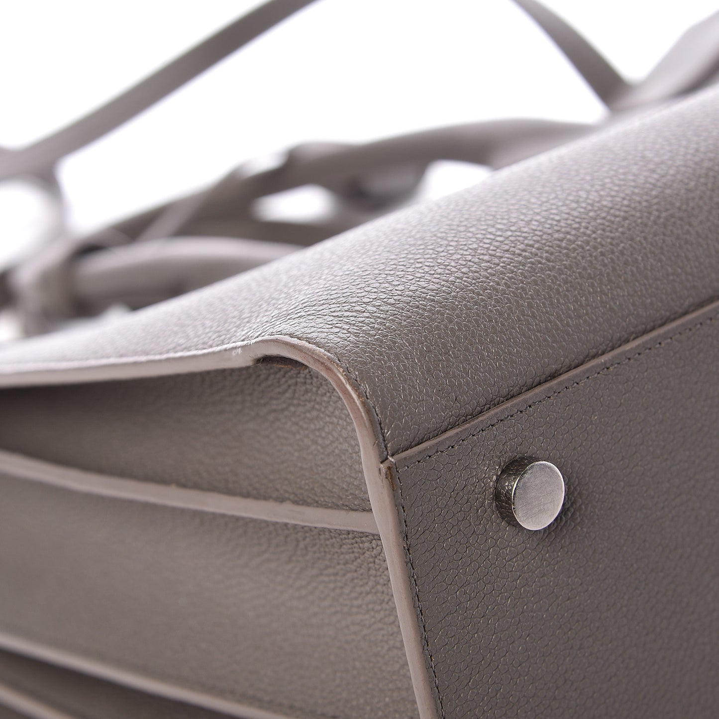Grained Calfskin Small Sac De Jour Fog