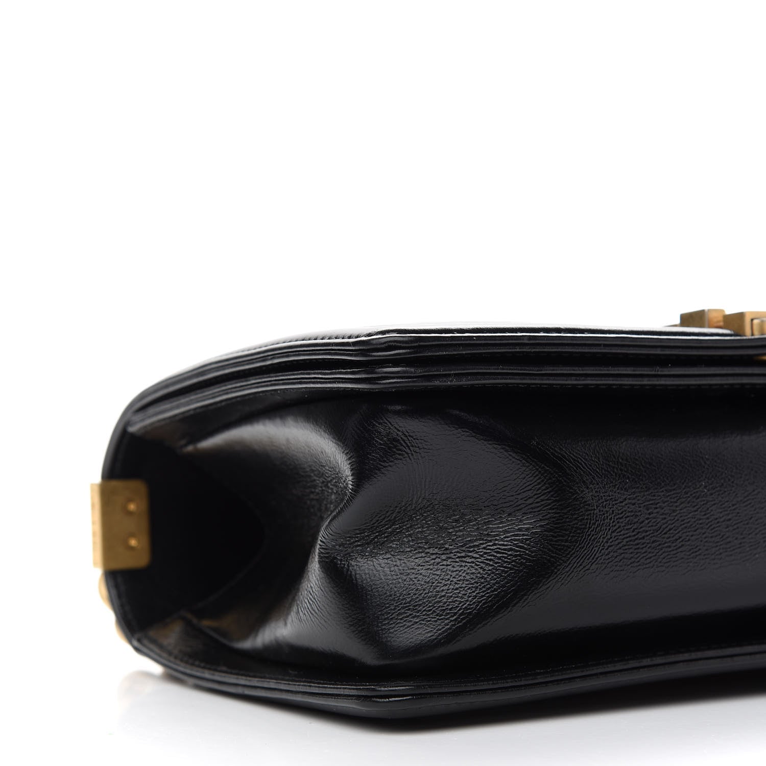 Chanel Metallic Glazed Calfskin Medium Boy Flap Black Gold 8 of 9