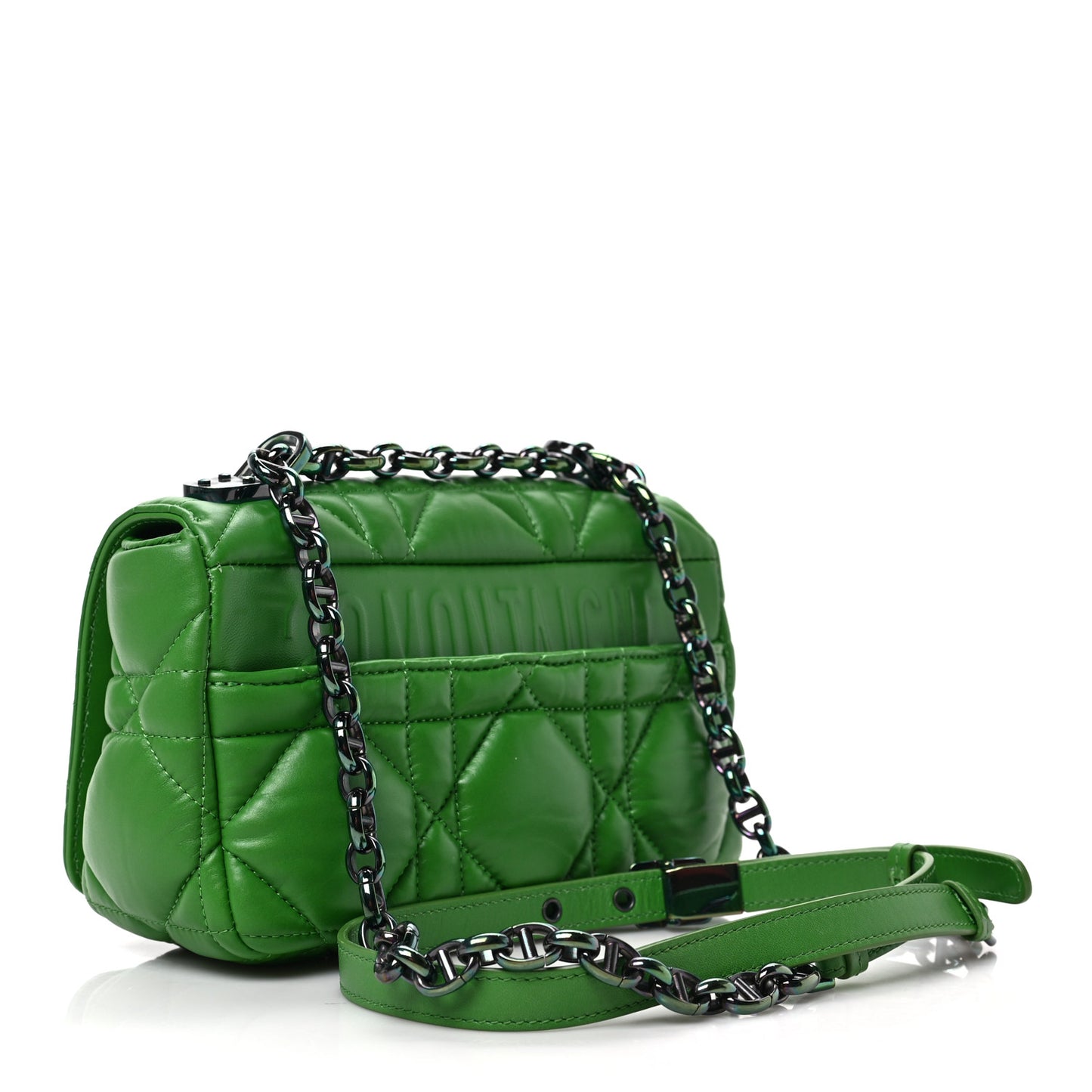 Calfskin Macrocannage Mini Caro Bag Green
