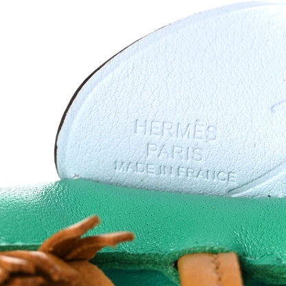 Hermes Milo Lambskin Grigri Rodeo Pegase Horse Bag Charm PM Menthe Sesame Bleu Brume 3 of 5